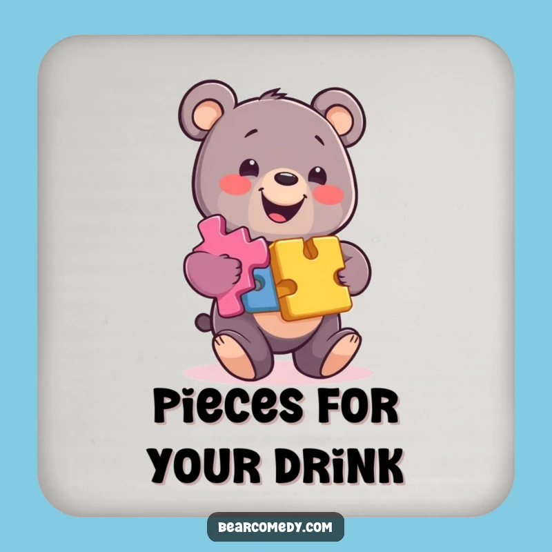 Protect Your Surfaces, Solve the Puzzle: Funny Bear Coasters