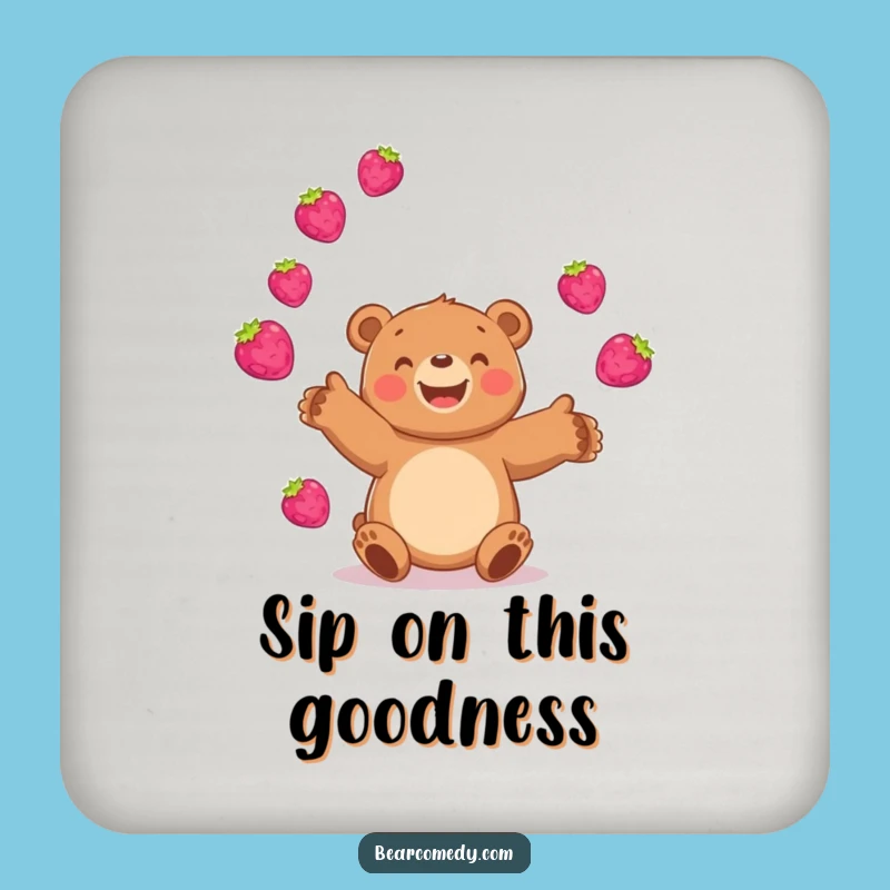 Protect Surfaces with Fruity Fun: Funny Bear Coasters