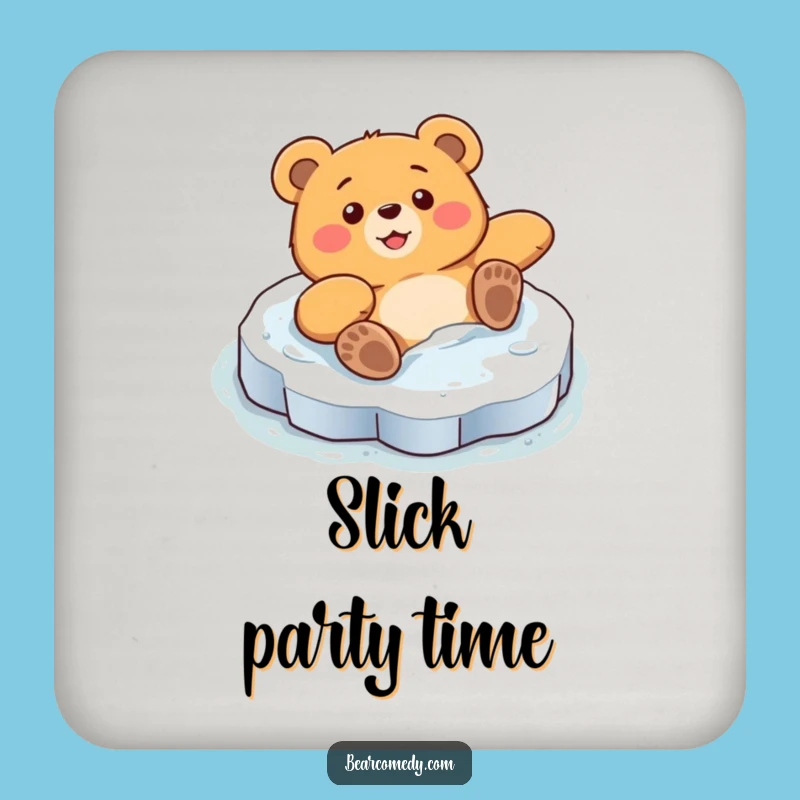 Funny Bear Ice Patch Coaster: Protect Surfaces with Comical Style