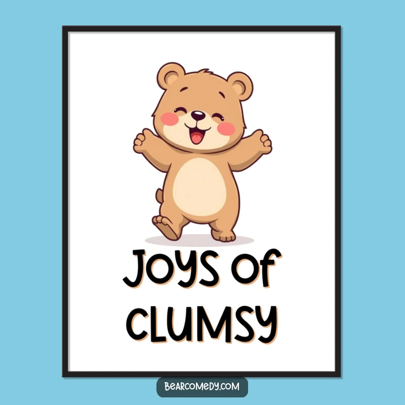 Funny Dancing Bear Poster - Bring Energetic Joy to Your Walls with This Art!