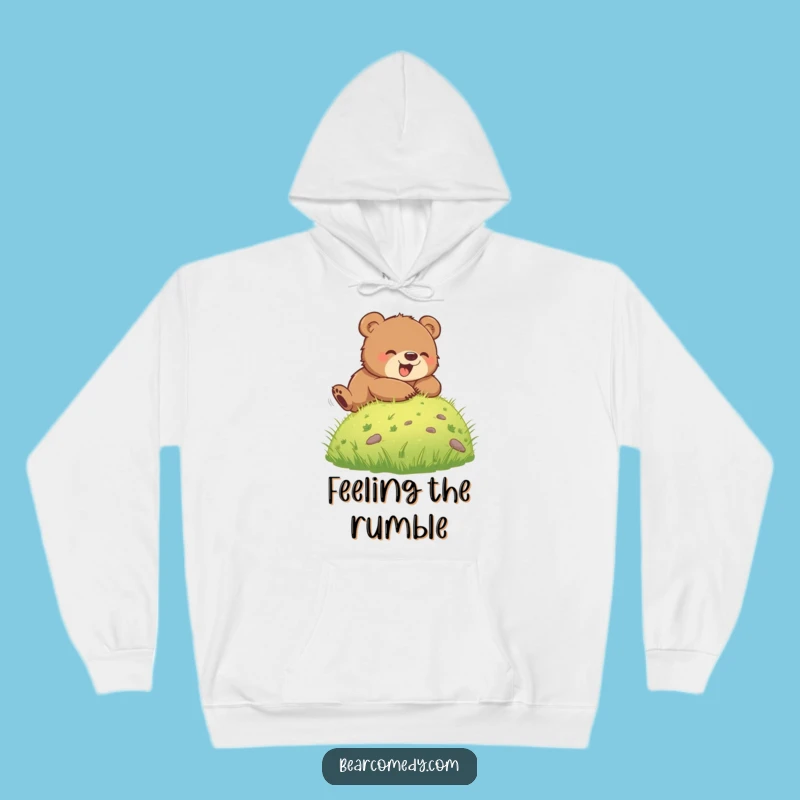 Cozy Funny Bear Cub Rolling Hoodie: Warm and Hilarious Winter Gift