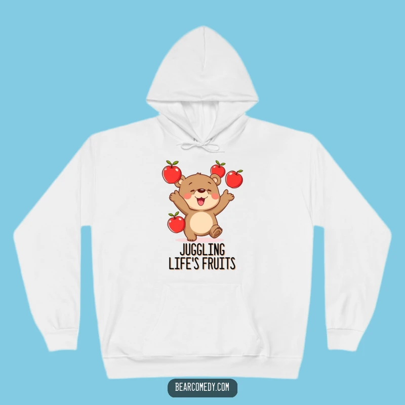 Cozy Funny Juggling Bear Hoodie: Stay Warm with Playful, Hilarious Vibes