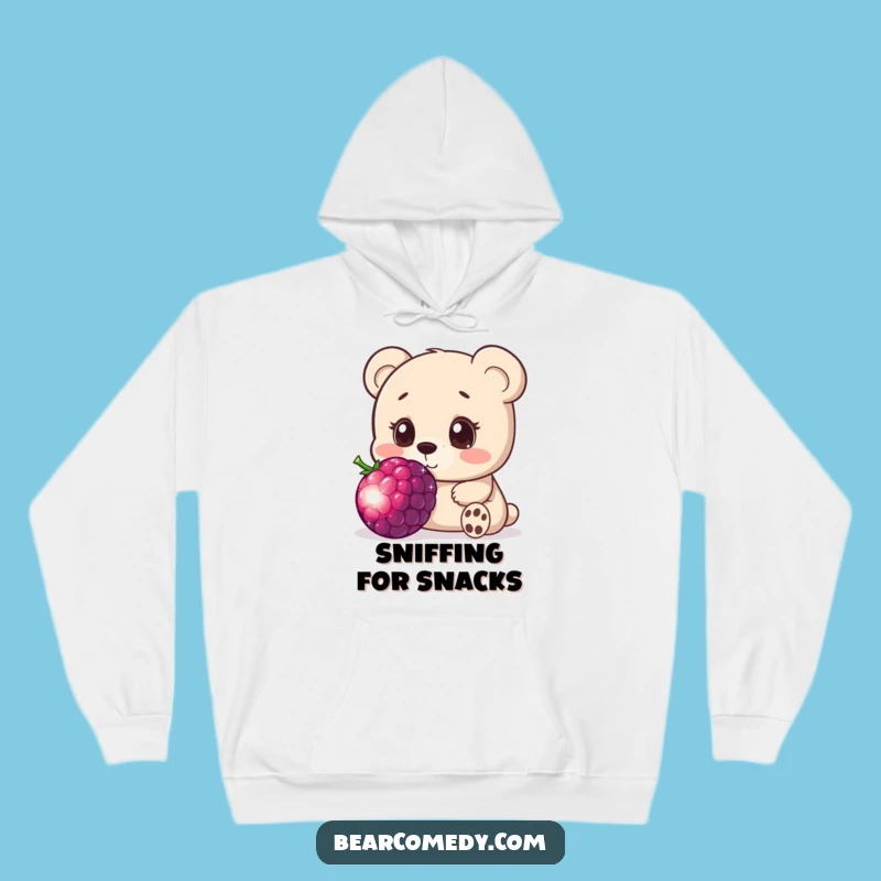 Funny Bear Berry Hoodie: Cozy Cartoon Character Sweatshirt for Gentle Souls