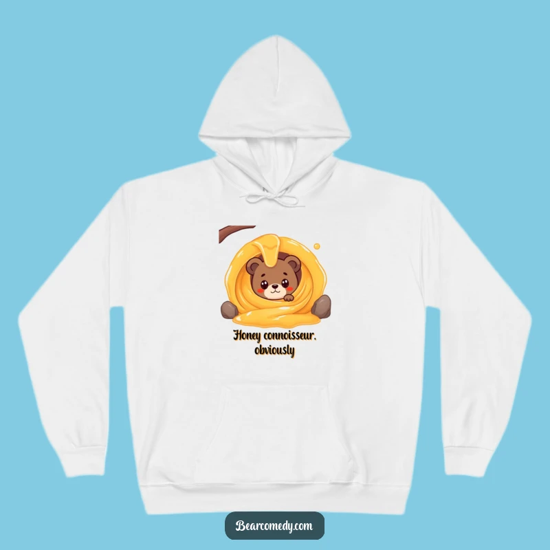 Funny Bear Honey Hoodie: Cozy Warmth with a Hilarious Honey Peek, Ideal Gift