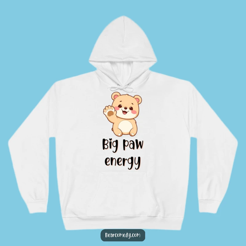 Funny Bear Hoodie: Cozy Up with a Cute Waving Character, Ideal Warm Funny Gift