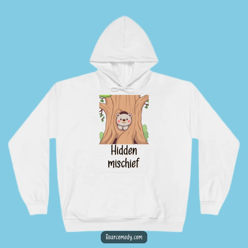 Funny Mischief Bear Hoodie - Cozy & Comical Sneaky Style!