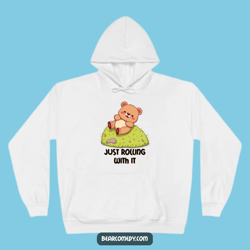 Funny Bear Rolling Hoodie: Cozy Creature Sweatshirt for the Perfect Funny Gift!