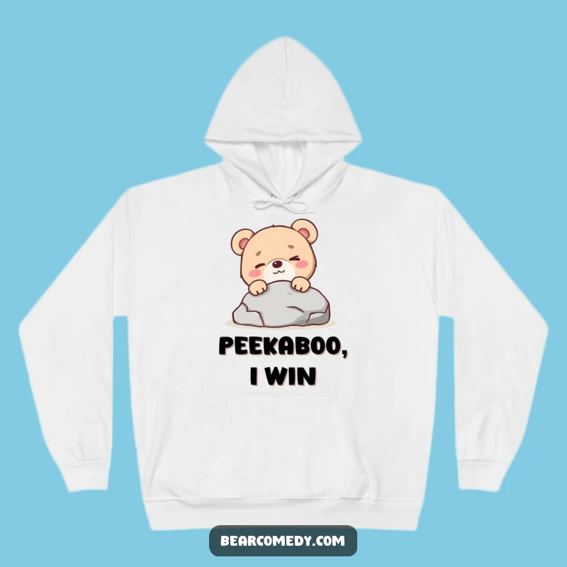 Cozy Funny Mischievous Bear Wink Hoodie: Hide Your Laughs in Style