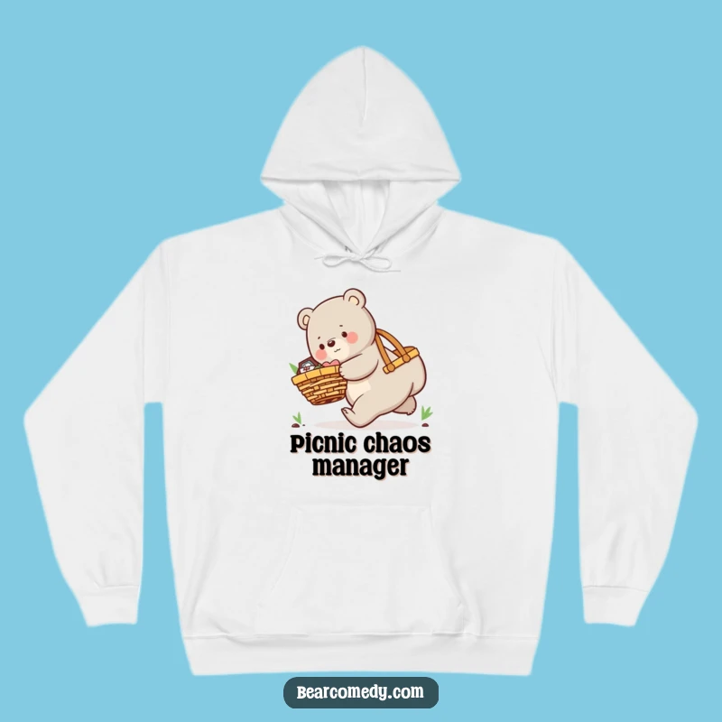Funny Picnic Bear Hoodie: Cozy Up to Hilarious Mishaps, Your Perfect Gift