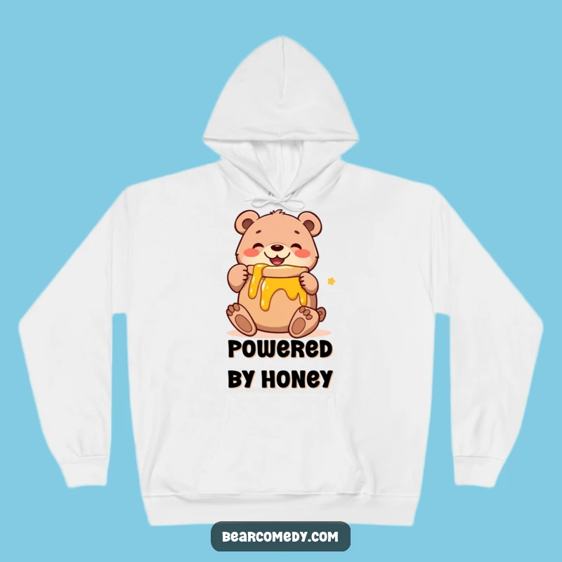 Cozy Funny Bear Honey Hug Hoodie: Warm Fleece With Adorable Bear, Perfect Funny Gift Choice