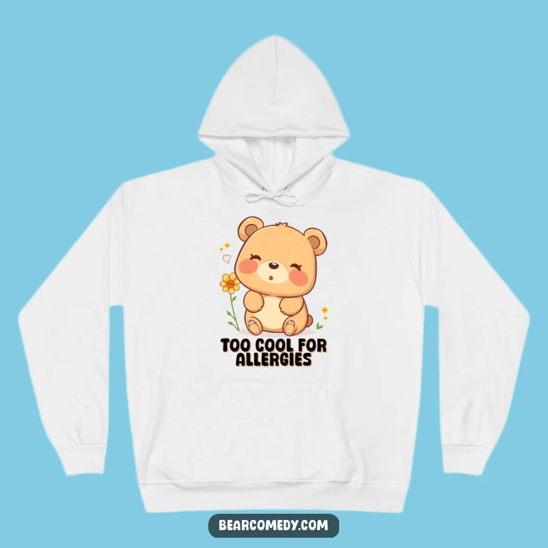 Funny Bear Pollen Sigh Hoodie - Cozy Up with a Hilarious and Adorable Design!