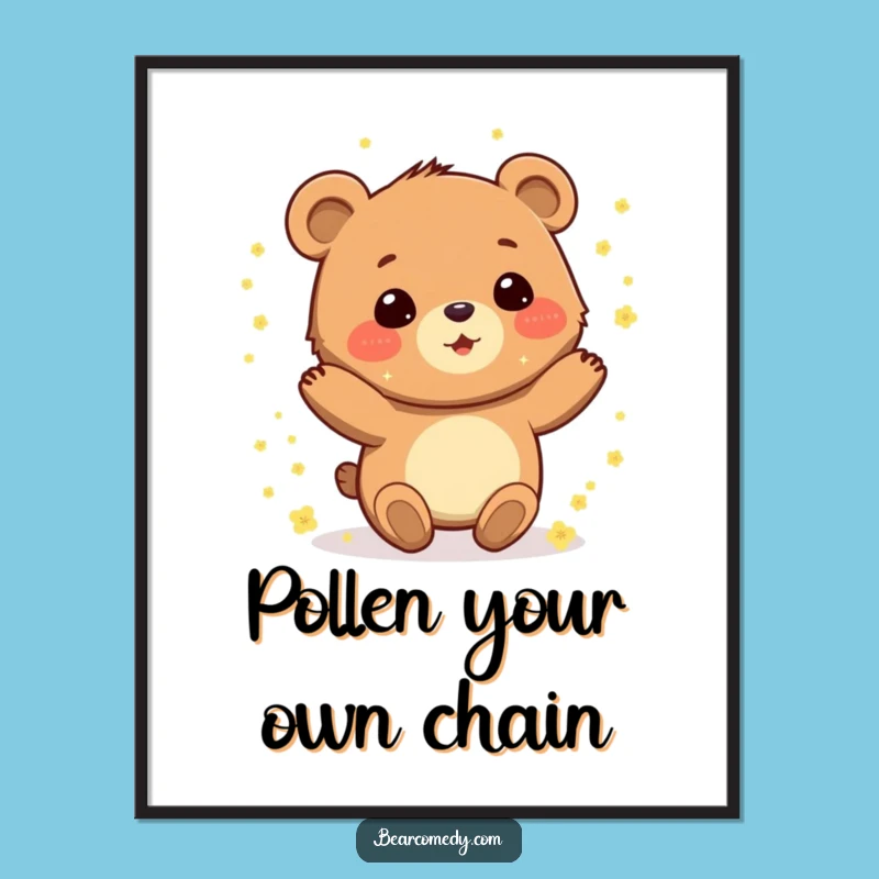 Free Printable Pollen Bear Wall Art - Funny Downloadable Decor!