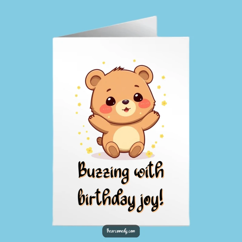Free Printable Pollen Bear Birthday Card - Funny Downloadable Joy!