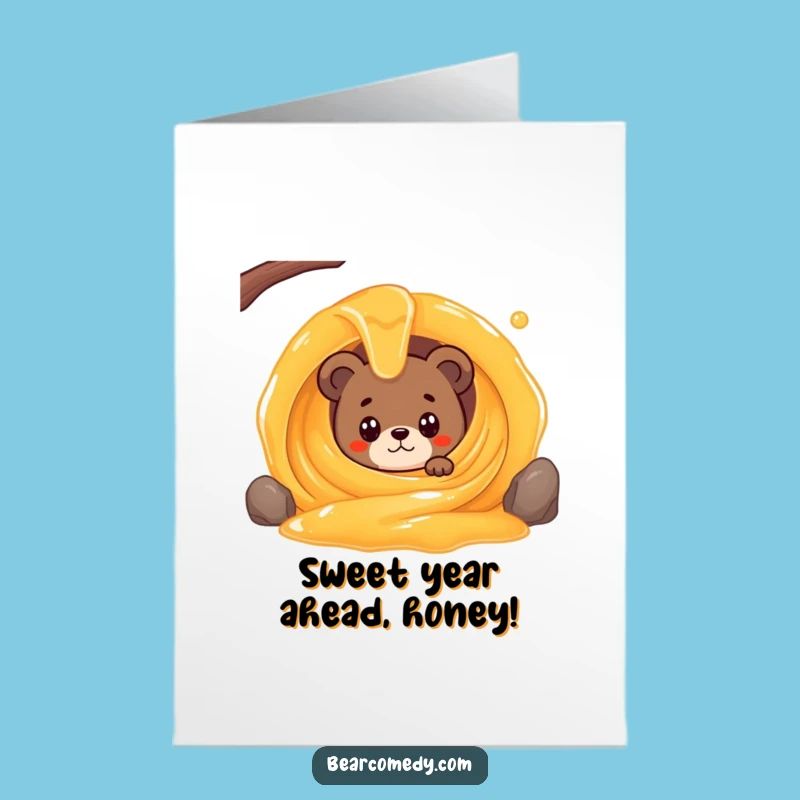 Free Printable Bear Honey Birthday Card - Funny Downloadable Hugs!
