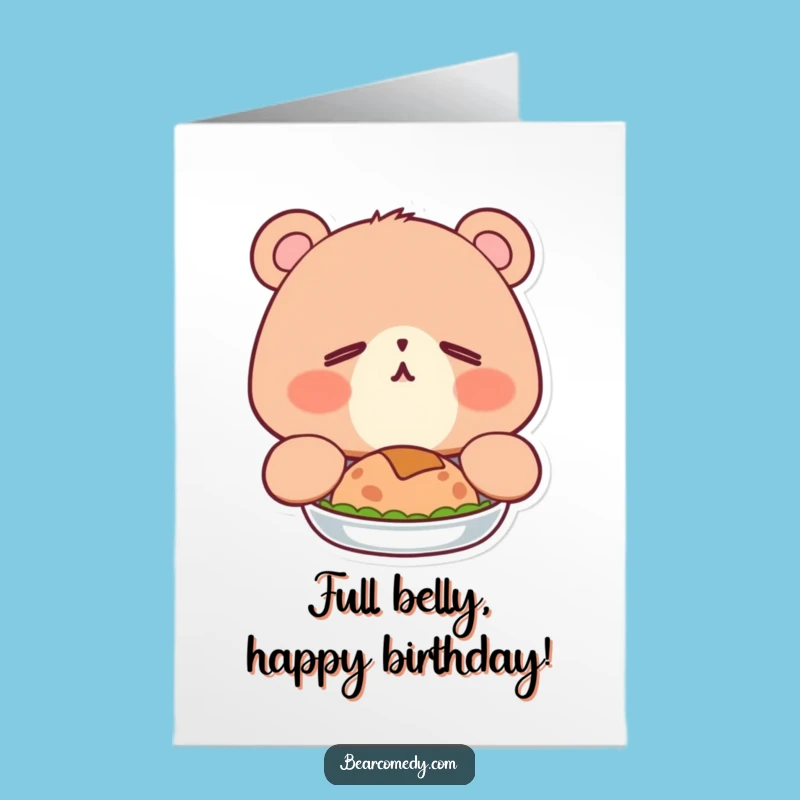 Free Printable Bear Birthday Card: Funny Yawn Downloadable Gift