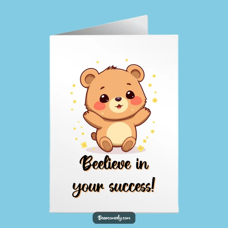 Free Printable Pollen Bear Congrats Card - Downloadable Celebration!