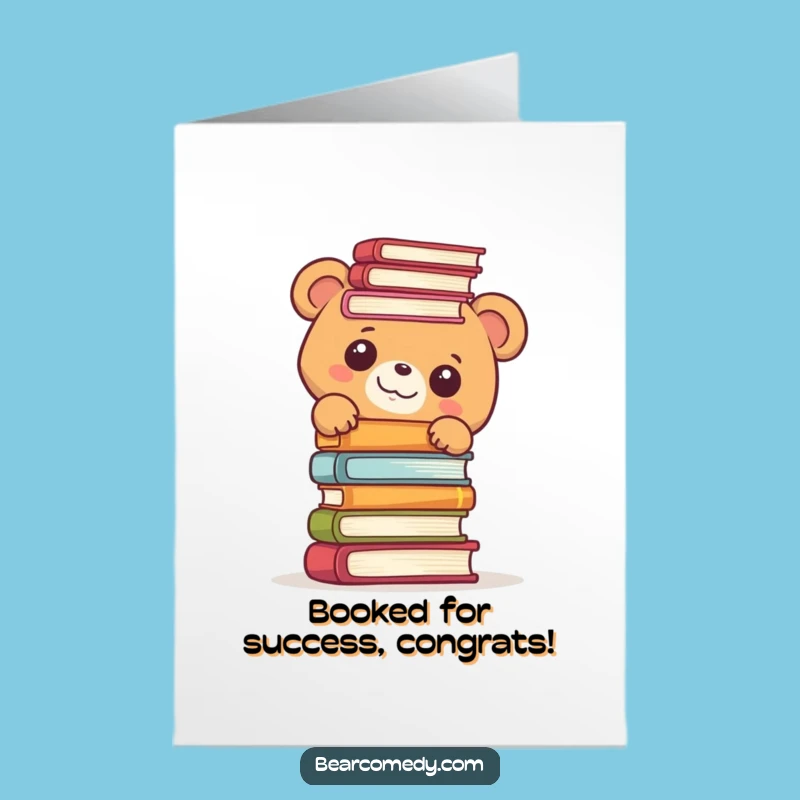 Free Printable Congrats Card: Clever Bear's Discovery, Downloadable Gift