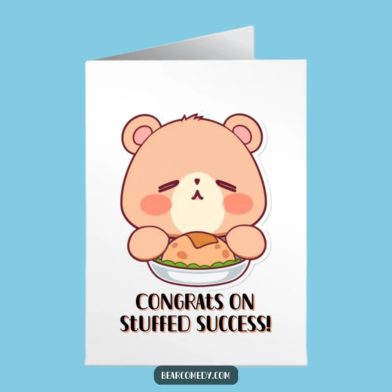 Free Printable Bear Congrats Card: Funny Yawn Downloadable Gift