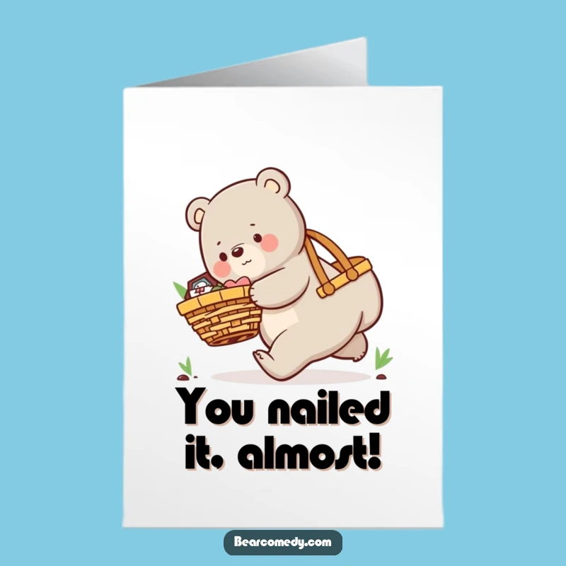 Free Printable Bear Picnic Congrats Card - Downloadable Fun!