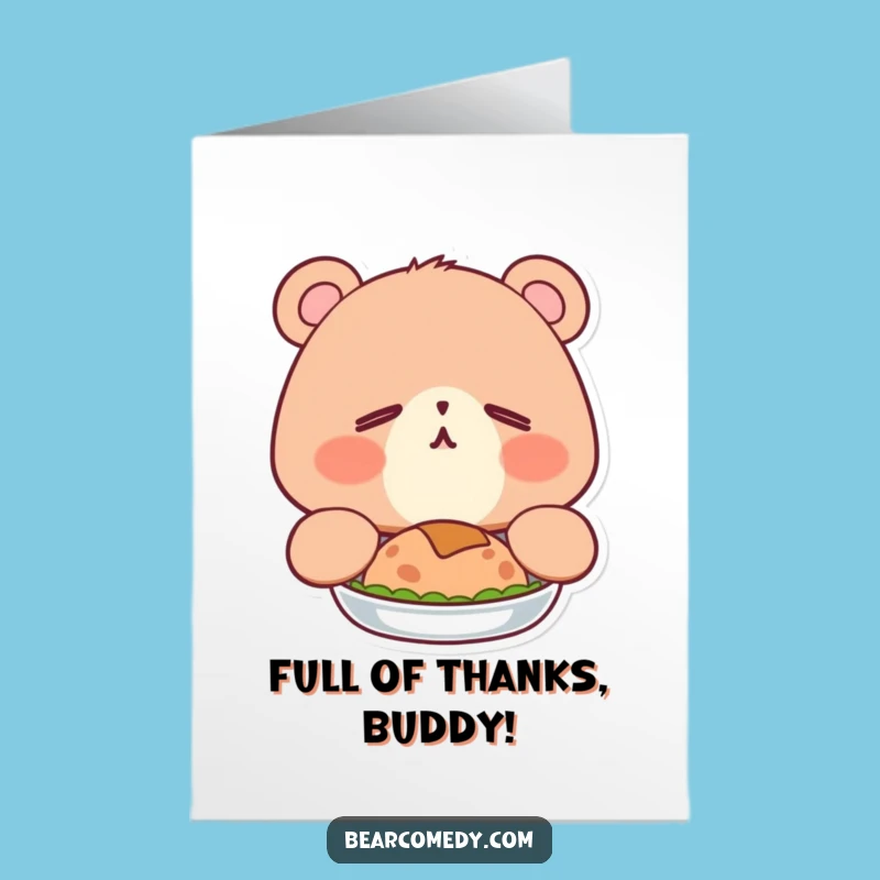 Free Printable Bear Thank You Card: Funny Yawn Downloadable Gift