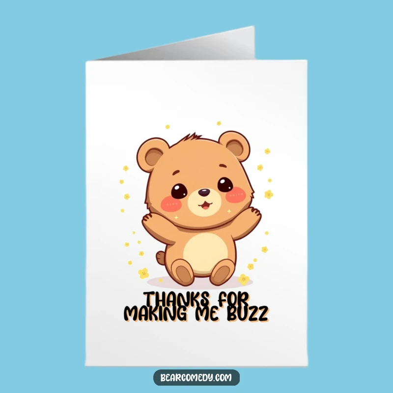 Free Printable Pollen Bear Thank You Card - Downloadable Thanks!