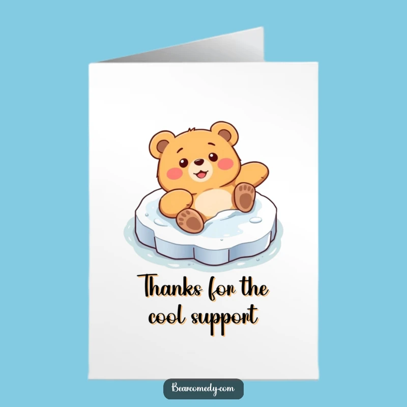Free Printable Thank You Card: Bear’s Slide, Surprised Delight Humorous Downloadable