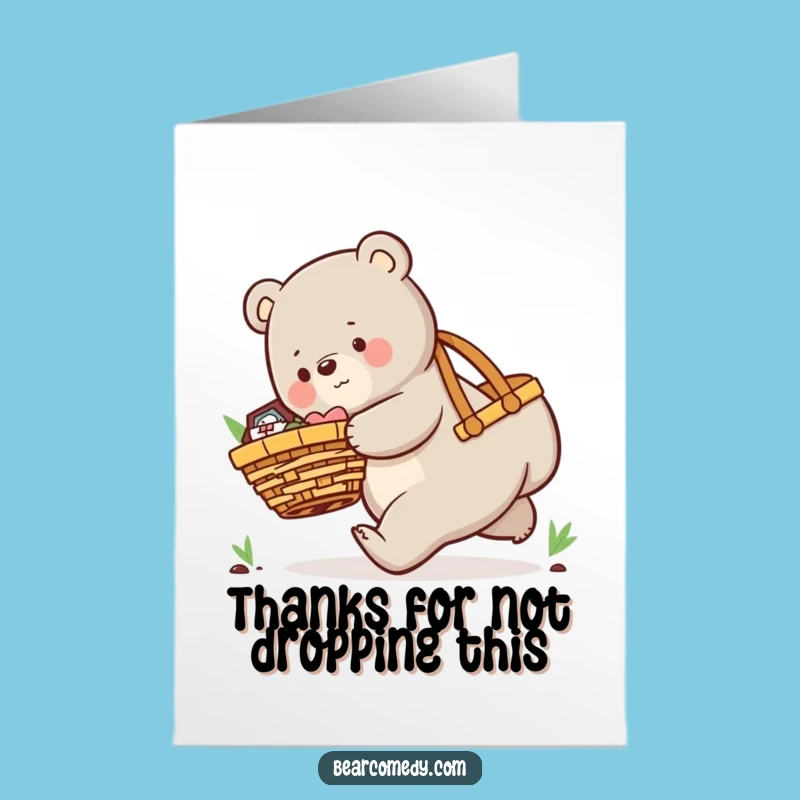 Free Printable Bear Picnic Thank You Card - Downloadable Gratitude!