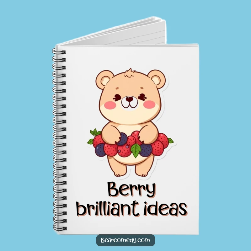 Funny Bear Berry Balancing Notebook - Journal Your Giggles
