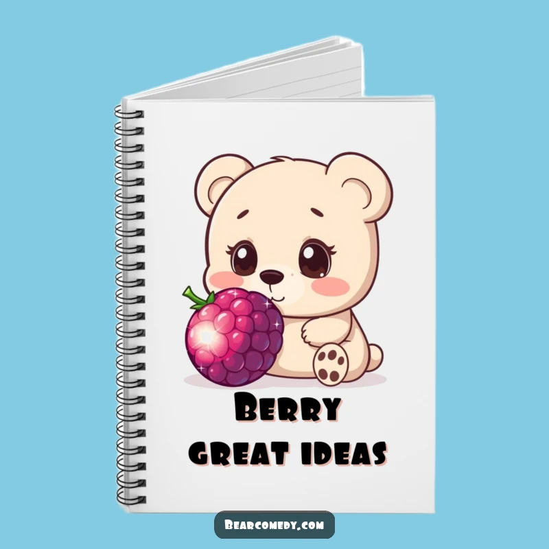 Funny Bear Berry Notebook: Curious Cartoon Journal for Sweet Thoughts
