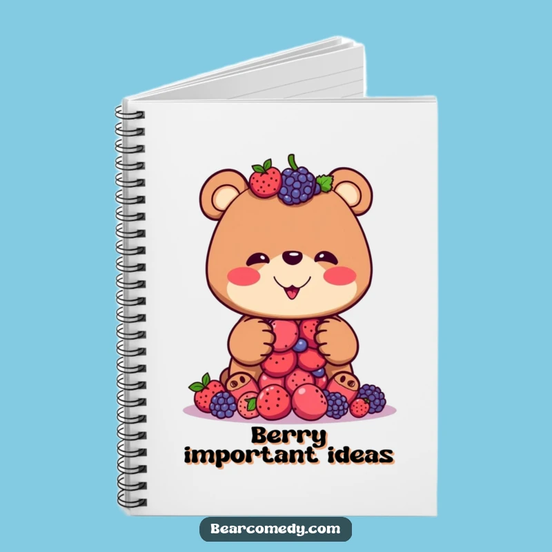 Funny Bear Berry Balance Notebook: Jot Down Ideas with a Smile Gift