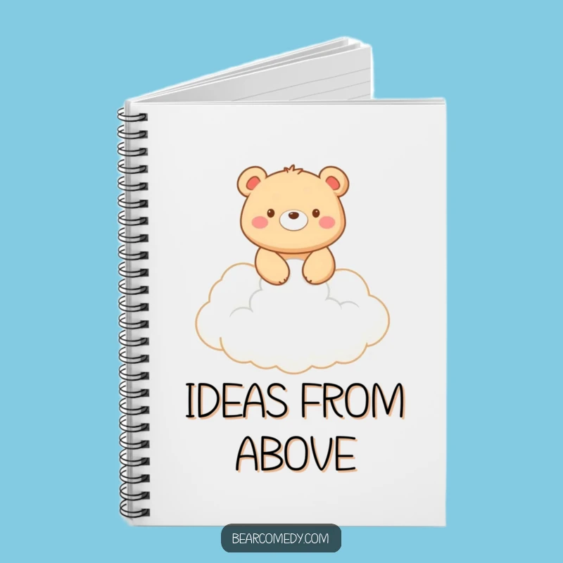 Funny Bear Cloud Rider Notebook: Smiling Bear Journal, Capture Dreamy Funny Ideas Gift!