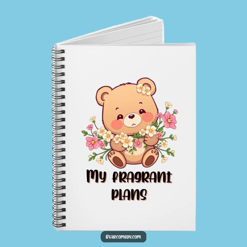 Funny Bear Flower Garland Notebook: Tangled Bear Journal, Capture Floral Funny Ideas Gift!