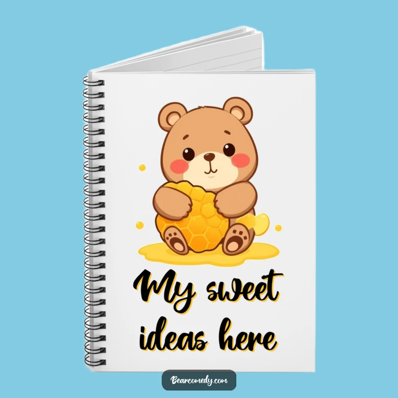 Funny Bear Hugging Honeycomb Notebook: Jot Down Sweet Thoughts with This Funny Journal