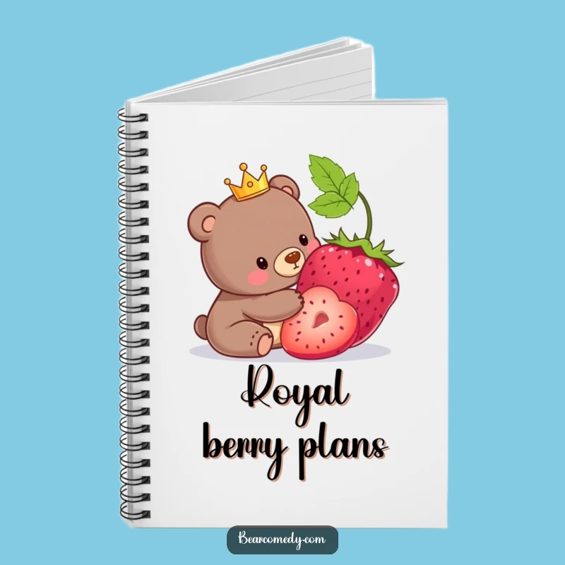 Funny Bear King Notebook: Royal Berry Journal, Perfect Funny Gift for Regal Thoughts