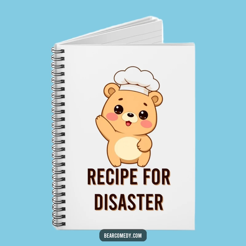 Funny Chef Bear Notebook: Cute Bear Journal For Recipes, Perfect Funny Gift for Bakers