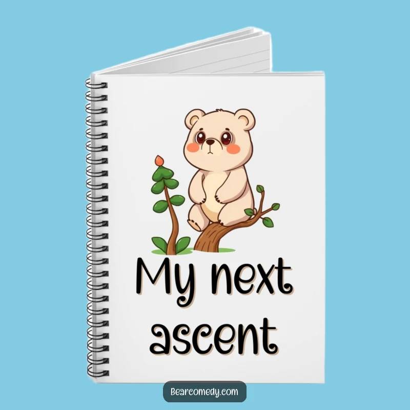 Funny Determined Bear Climbing Notebook: Journal Your Journey to Success