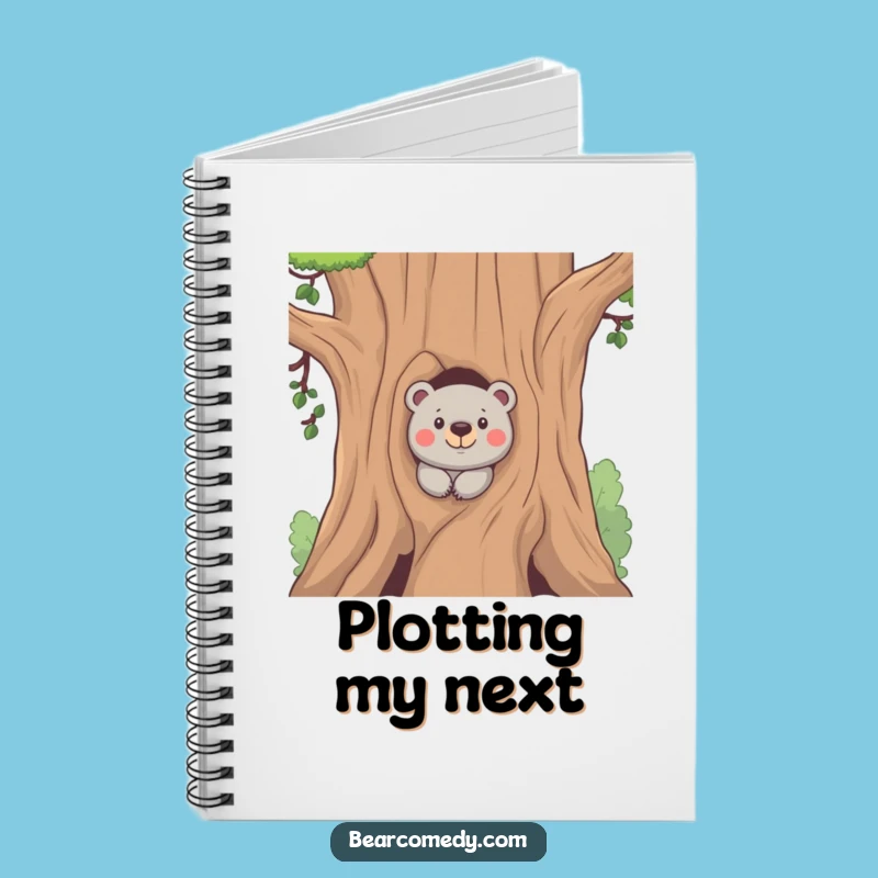 Funny Mischief Bear Notebook - Jot Down Secrets with Playful Flair!