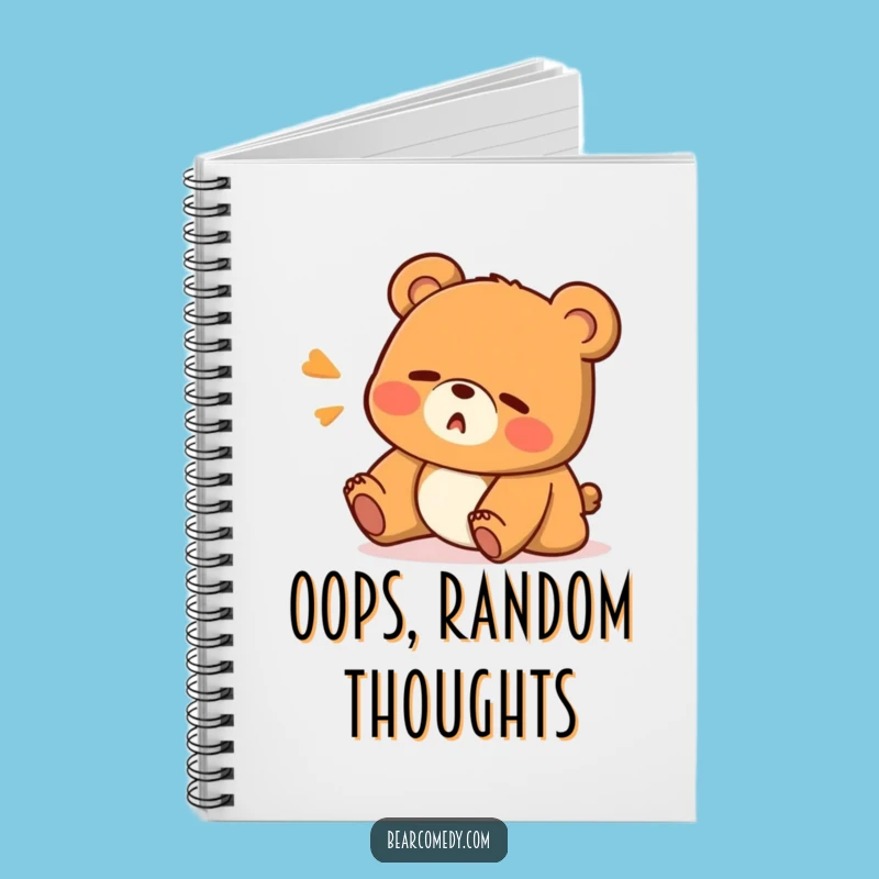 Funny Oops Bear Notebook - Jot Down Ideas with Comical Stumble Flair!