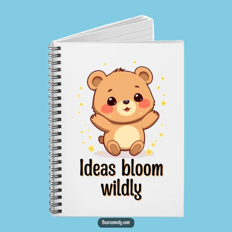 Funny Pollen Bear Notebook: Jot Down Happy Thoughts with Nature's Sparkle, Perfect Gift