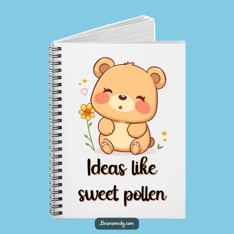 Funny Bear Pollen Sigh Notebook - Jot Down Ideas with Hilarious, Happy Bear Inspiration!