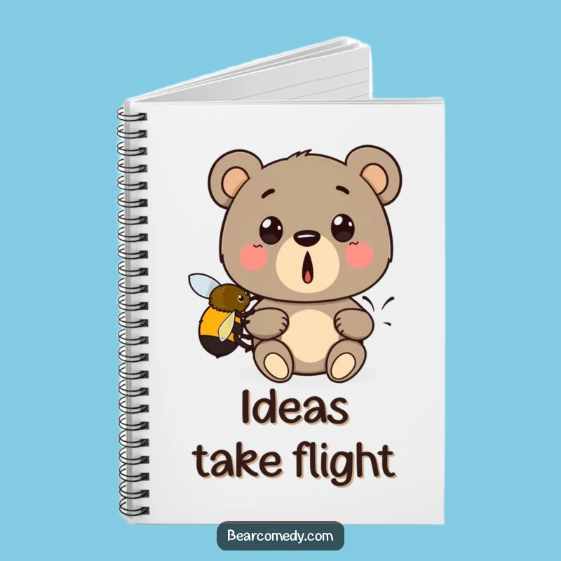 Funny Bear Bee Boost Notebook: Surprise Bear Lift Journal, Capture Your Funny Ideas Gift!