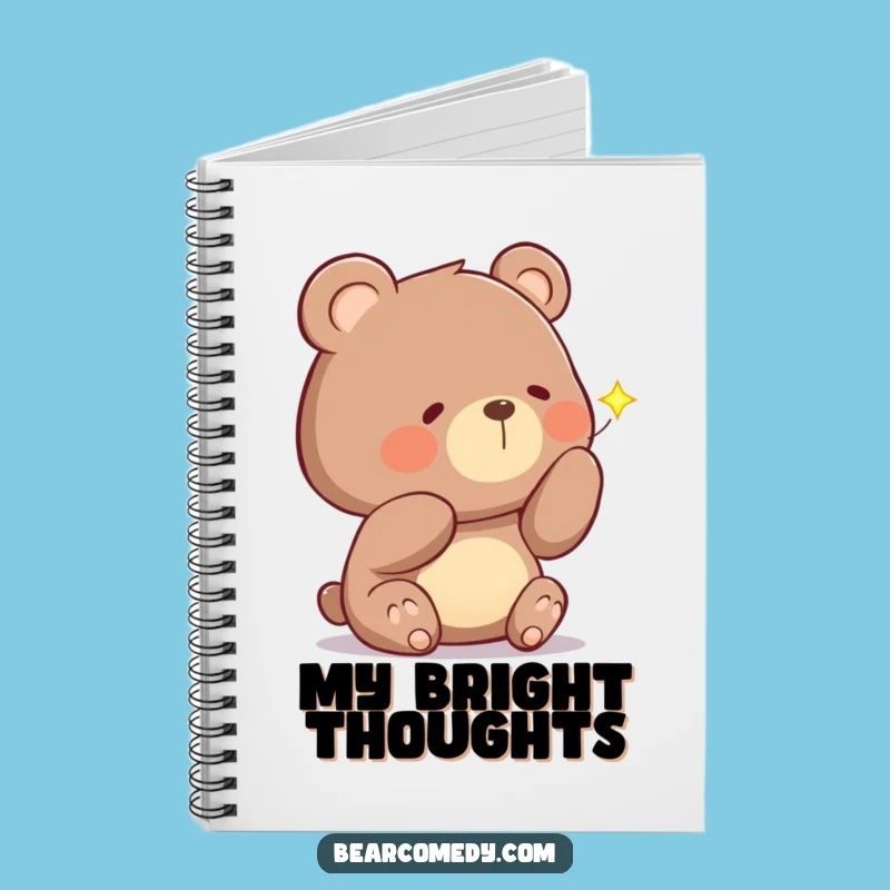 Funny Curious Bear Firefly Notebook: Jot Down Your Curious Thoughts