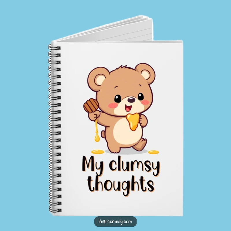 Funny Bear Honey Notebook: Comical Trip Journal, Perfect Funny Gift for Messy Notes