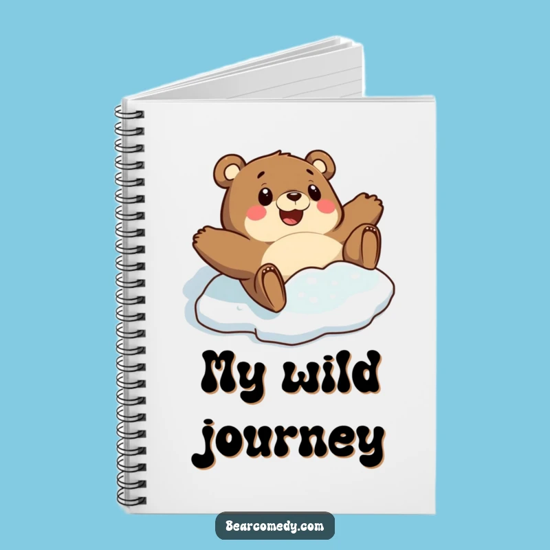 Funny Bear Sliding Notebook: Comical Journal for Winter Ideas