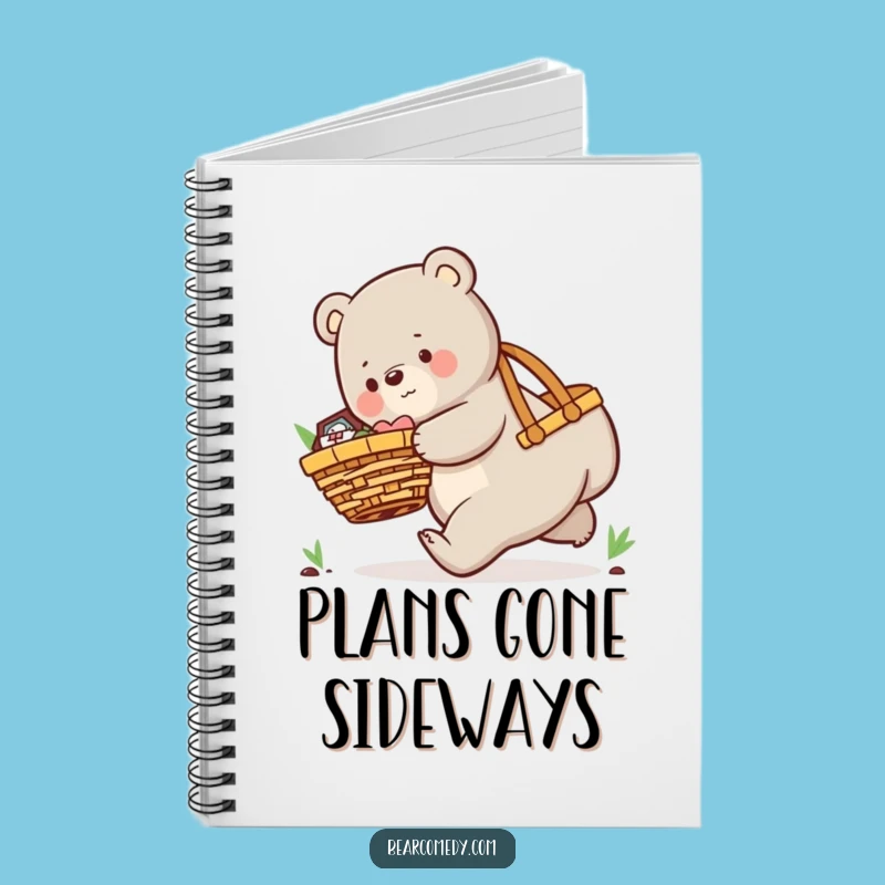 Funny Picnic Bear Notebook: Plan Your Adventures with Hilarious Clumsy Charm, Perfect Gift