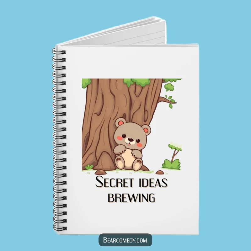 Journal Your Discoveries: Funny Bear Peeking Notebook