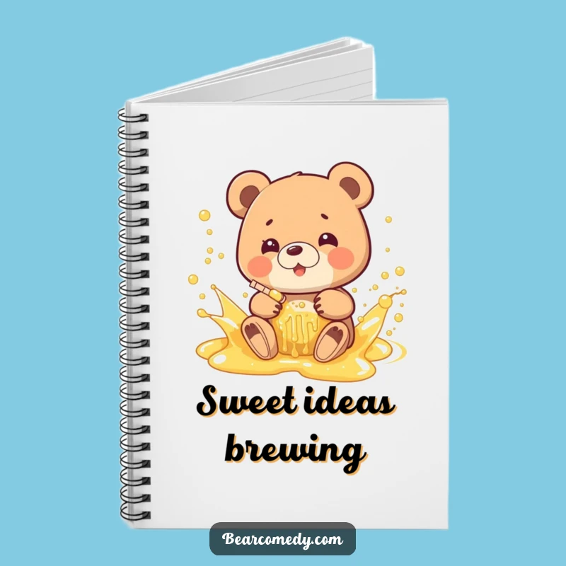 Funny Honey Bear Splash Notebook: Capture Sweet Ideas with a Smile Gift