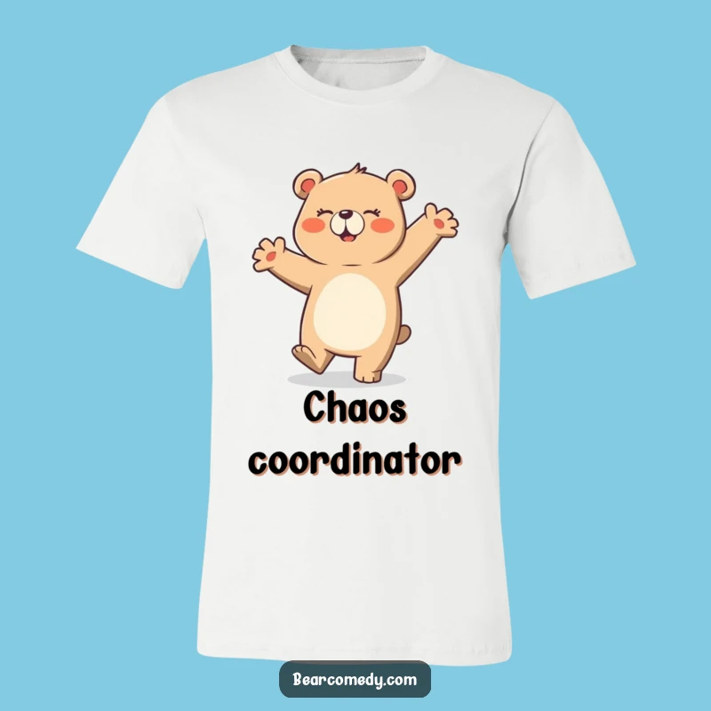 Funny Bear Dance T-Shirt: Clumsy Happy Cartoon Shirt for Humorous Style