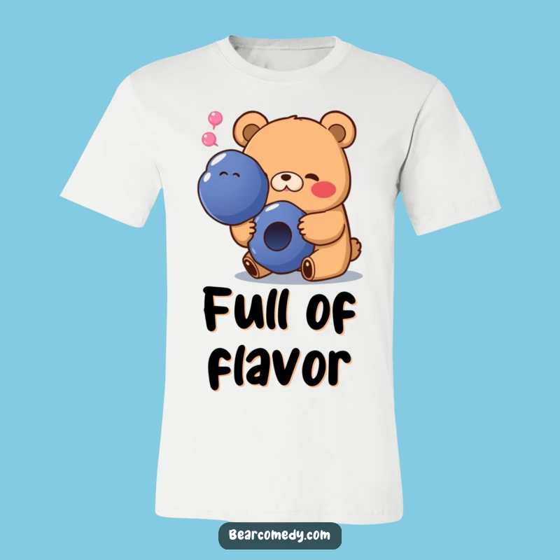 Funny Blueberry Bear Munch T-Shirt: Wear Your Happiness and Berries Gift