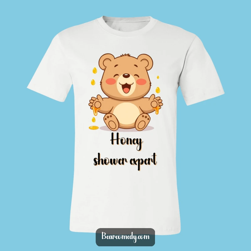 Funny Bear Catching Honey T-Shirt: Wear Your Joy with This Hilarious Tee